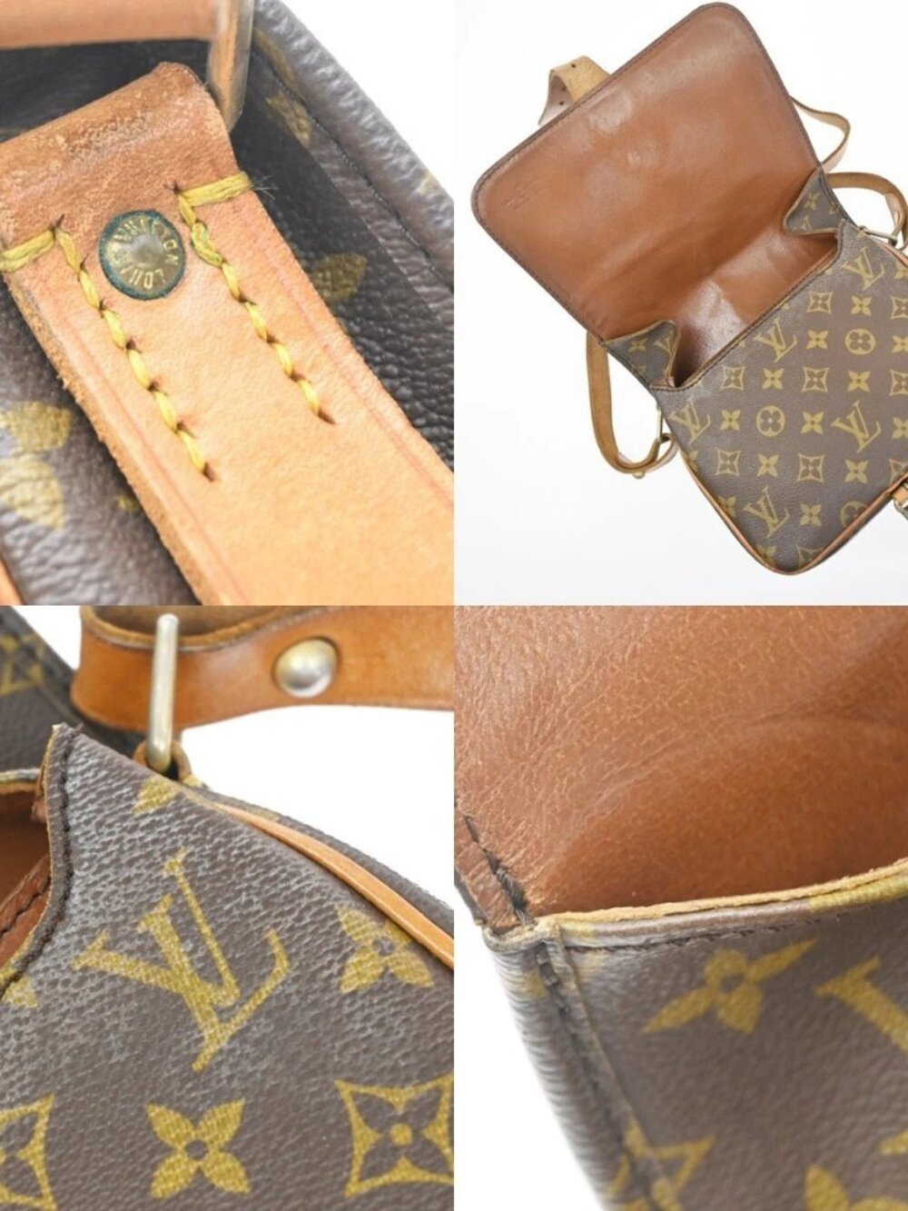 LOUIS VUITTON Cartouchiere MM Shoulder Bag Monogram Leather Brown M51253 30KD743 - Picture 10 of 16
